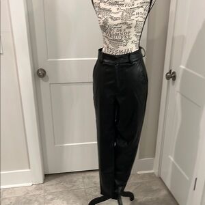 Black faux Leather Pants